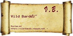 Vild Bardó névjegykártya